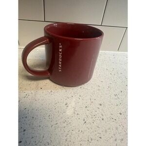 Starbucks Coffee Mug Red Burgundy 14 fl oz Ceramic Cup‎ Drinkware